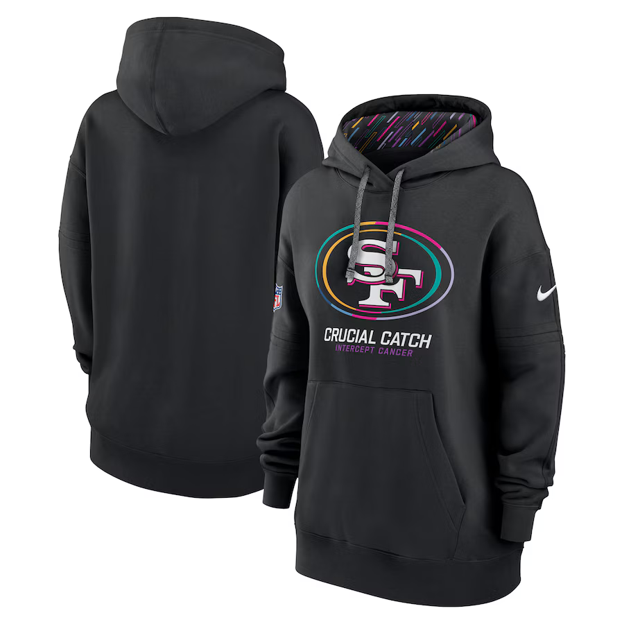 Women San Francisco 49ers Black 2024 Nike NFL hoodie 2